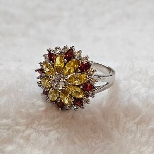 Silver Sunburst Ring